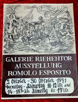 Romolo Esposito. Ausstellung-Plakat 1971. Handsign&datiert