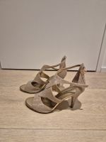 Sandaletten Damenschuhe Glitzer goldfarben Grösse 39