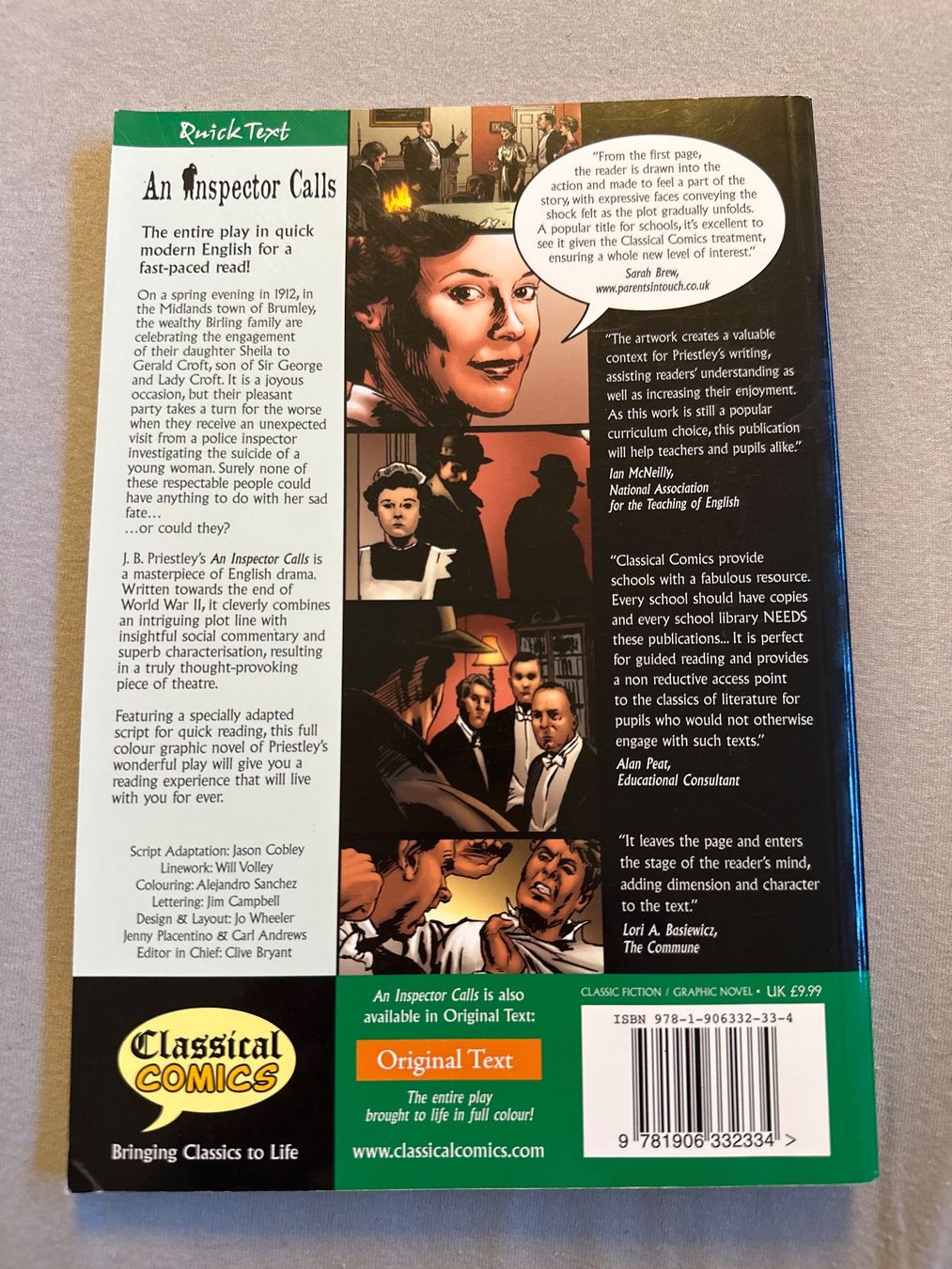BD: An Inspector Calls Comic – D'occasion à Biel-Benken BL par doefi26 1