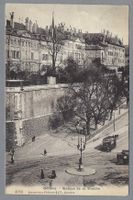1909, GENÈVE, RAMPE DE LA TREILLE, TRAMS