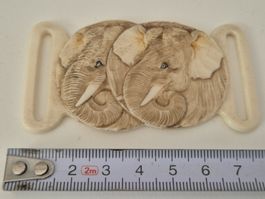 Gürtelschnalle Schnalle Elefant Rarität Schnitzerei Unikat