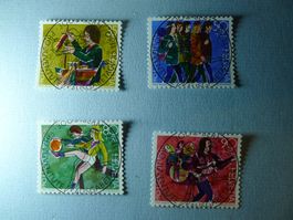 1990 Pro Juventute J315-J318 ET Vollstempel Jugendliche