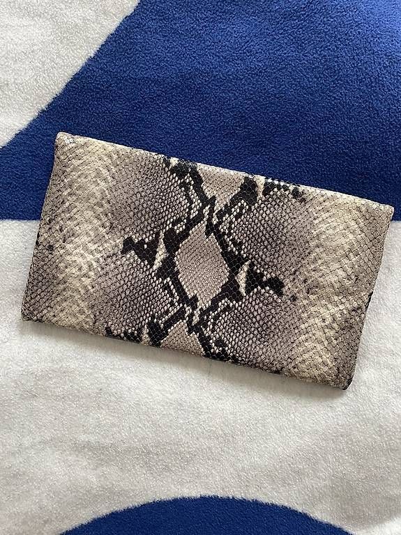 Borse da donna: ABRO Clutch  Python / Schlangenleder-Optik  Beige Schwarz – Usato da Biel/Bienne venduto da ker_5tly 2