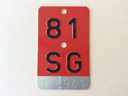 Velonummer SG 81