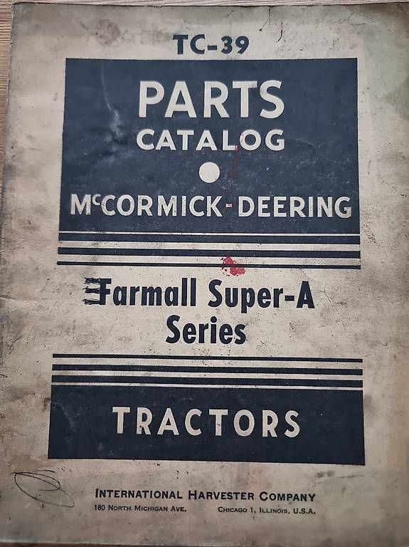 Trattori: Catalogue pièces Farmall Super A – Usato da La Rippe venduto da Zippette