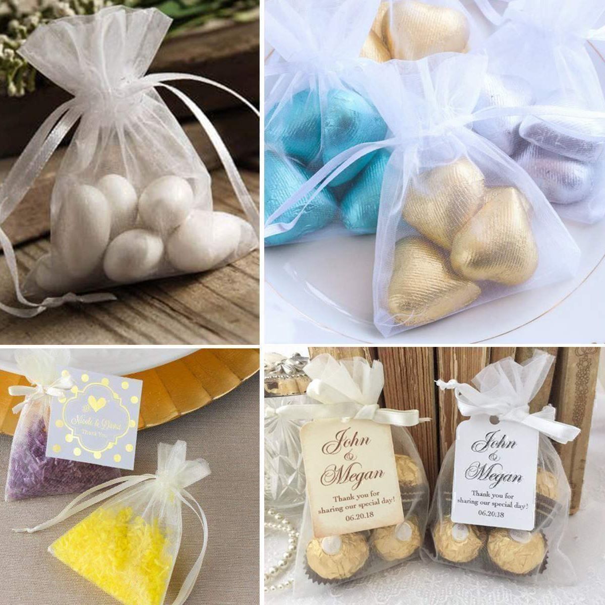Stoffe: 100x Organzasäckchen 7x9cm Schmuckbeutel – Neu (gemäss Beschreibung) aus Thun von Newnewshop 5