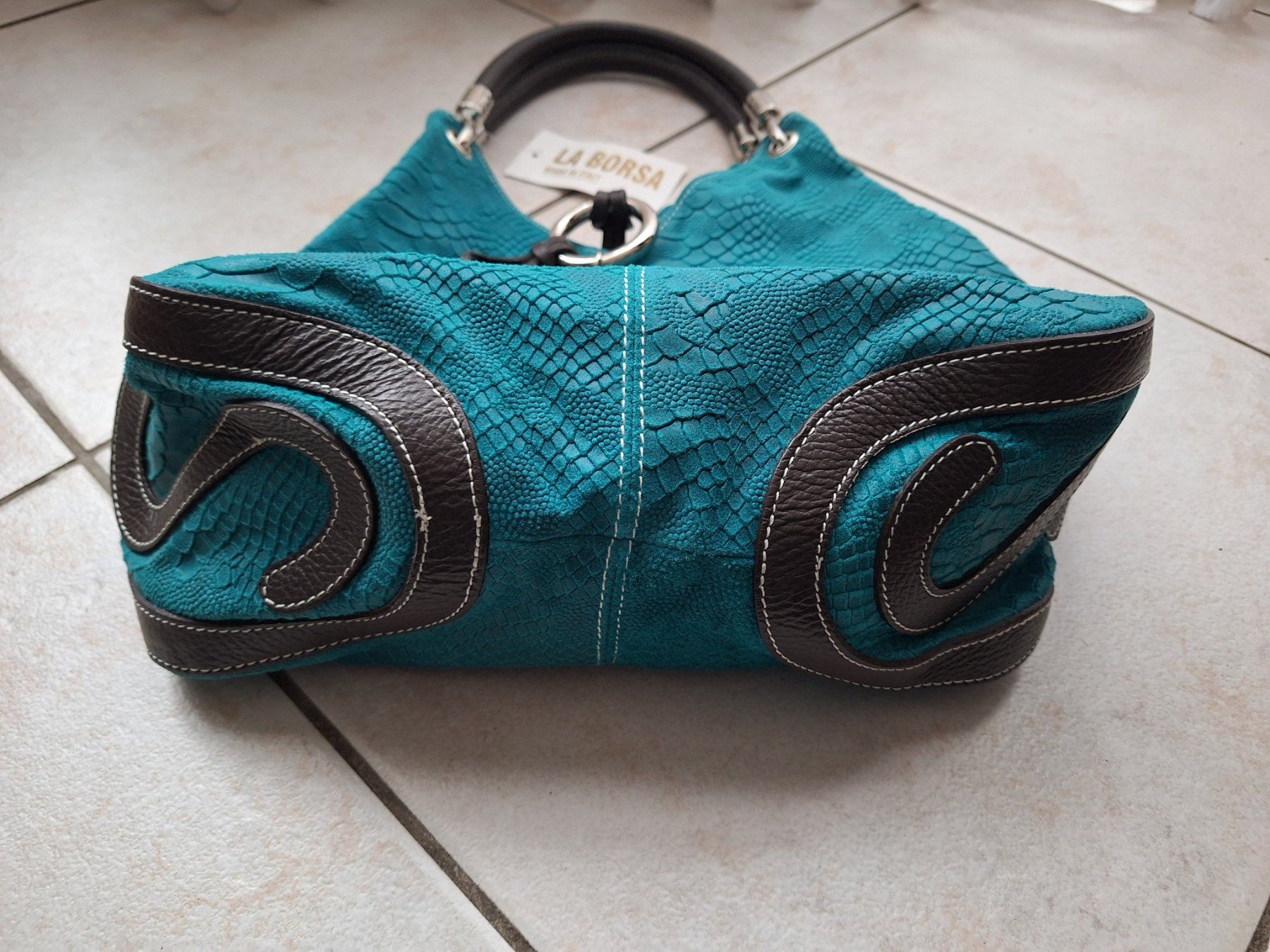 Taschen für Damen: Sac en cuir turquoise – Neu (gemäss Beschreibung) aus St-Triphon von Jldr0 5