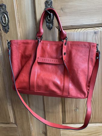 Longchamp Handtasche Leder Coralle super Zustand