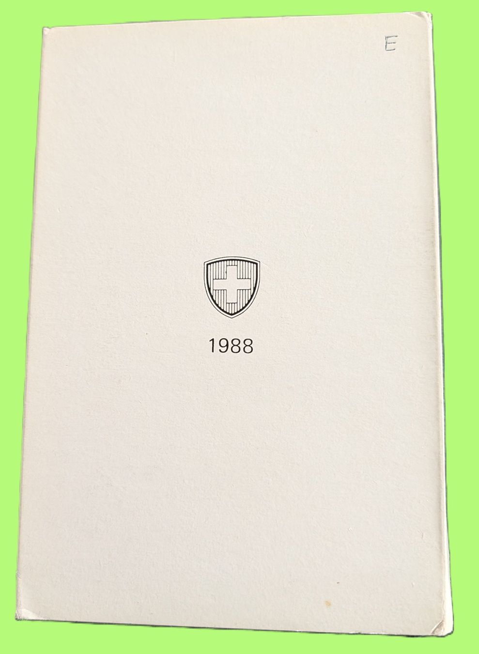 Tutti le monete: CH - Münzsatz 1988 pp – Nuovo (secondo la descrizione) da Arch venduto da repros