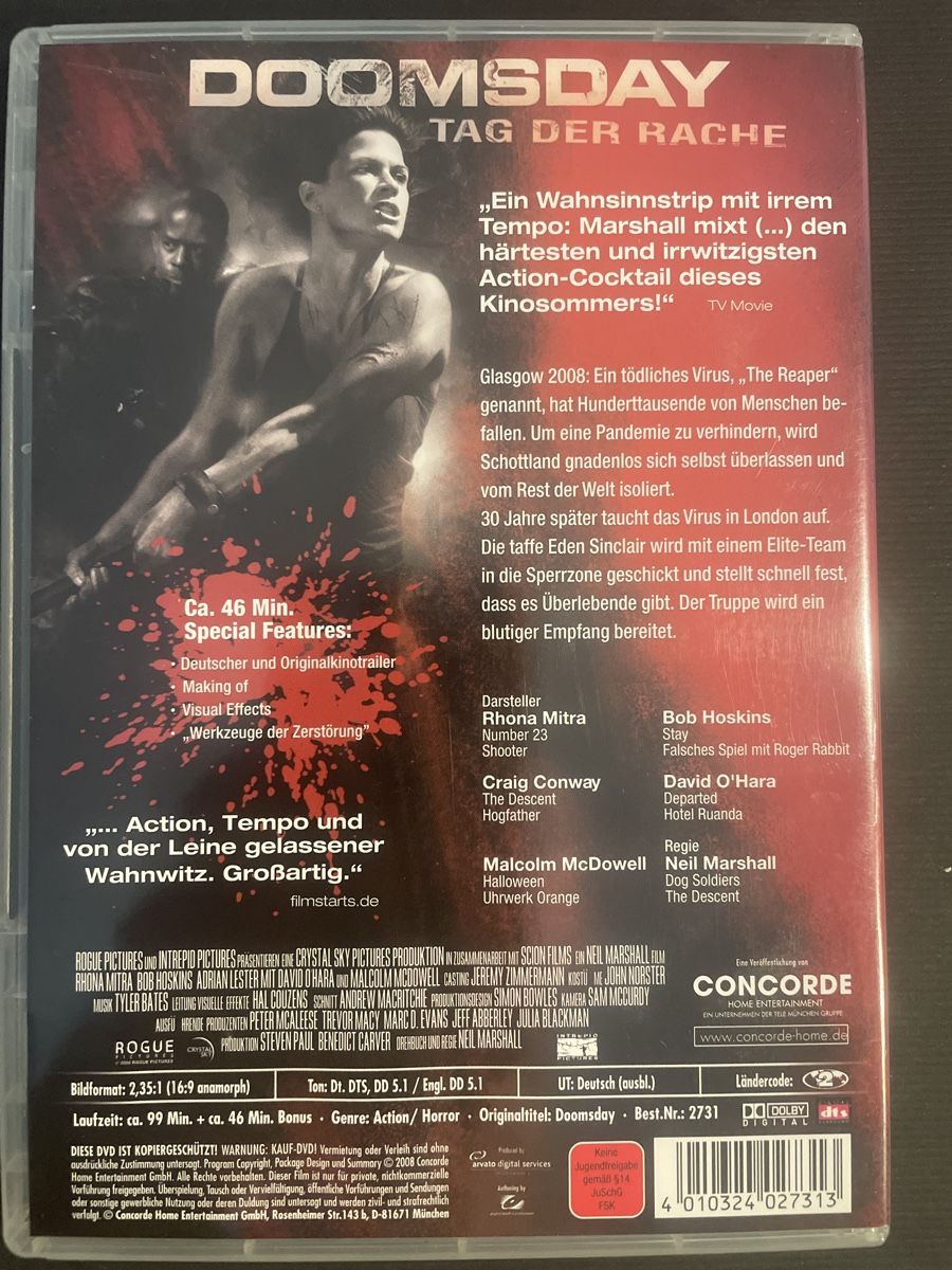 Tutti i DVDs: Doomsday, mit Bob Hoskins – Usato da Winterthur venduto da machmaschine 1