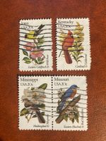 USA 1982 Lot Vögel und Blumen der Bundesstaaten 6 gestempelt