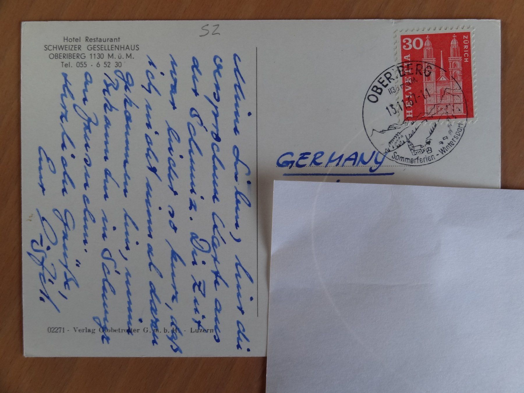 Ansichtskarten: Oberiberg - Hotel Schweizer Gesellenhaus - 1967 – Gebraucht aus St Léonard von Riglin 1