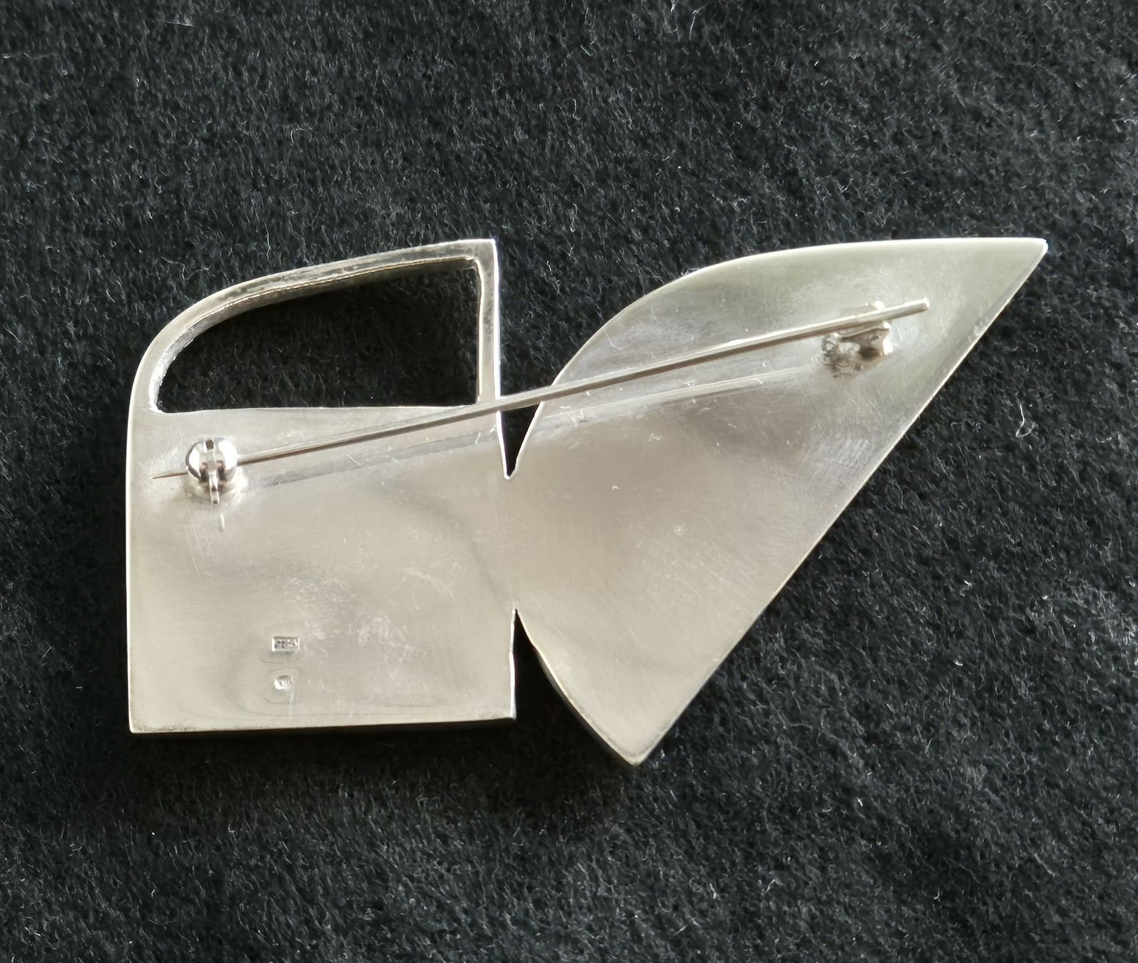 Spille & Fermagli: Vintage Designer Brosche Silber Moosachat – Usato da Illnau venduto da Bab58blau 4