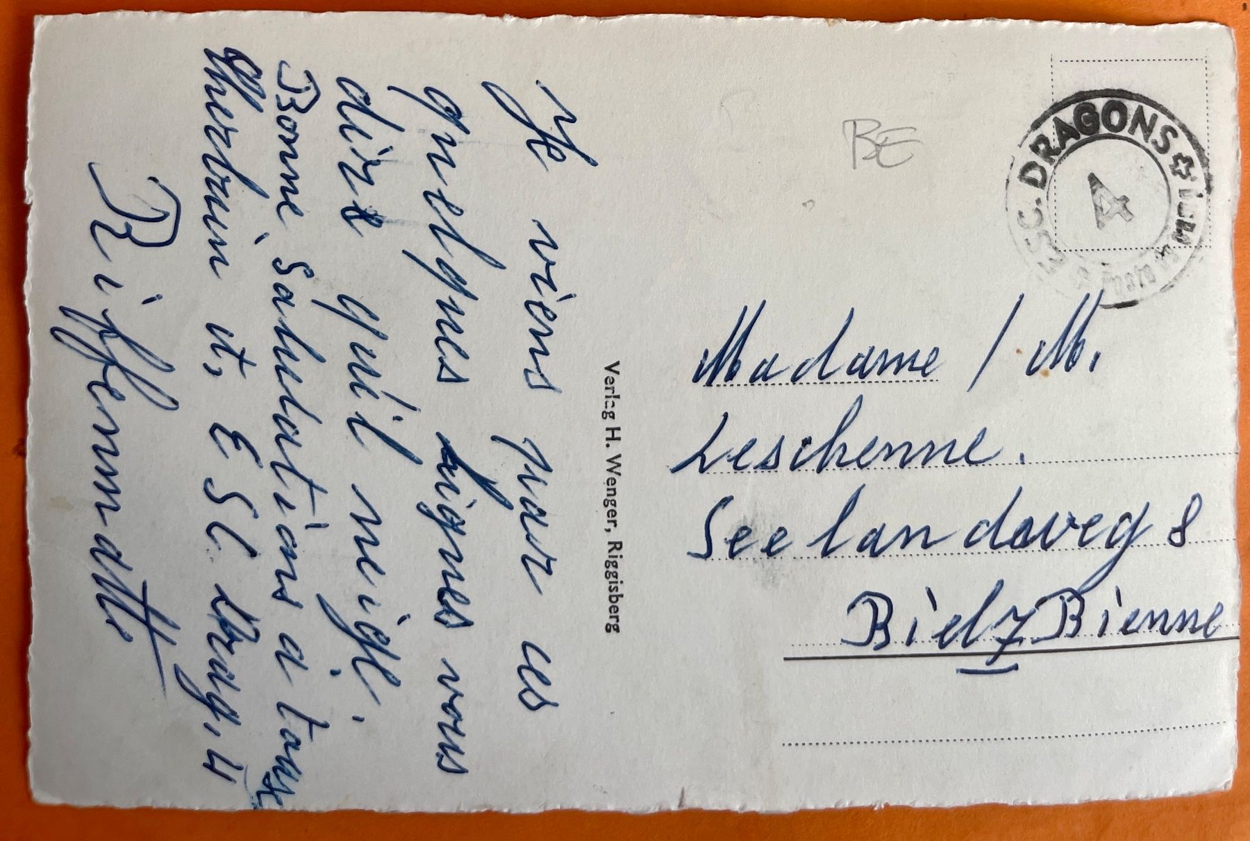 Cartoline postali: AK:  RIFFENMATT – Usato da Lutry venduto da Ediego 1