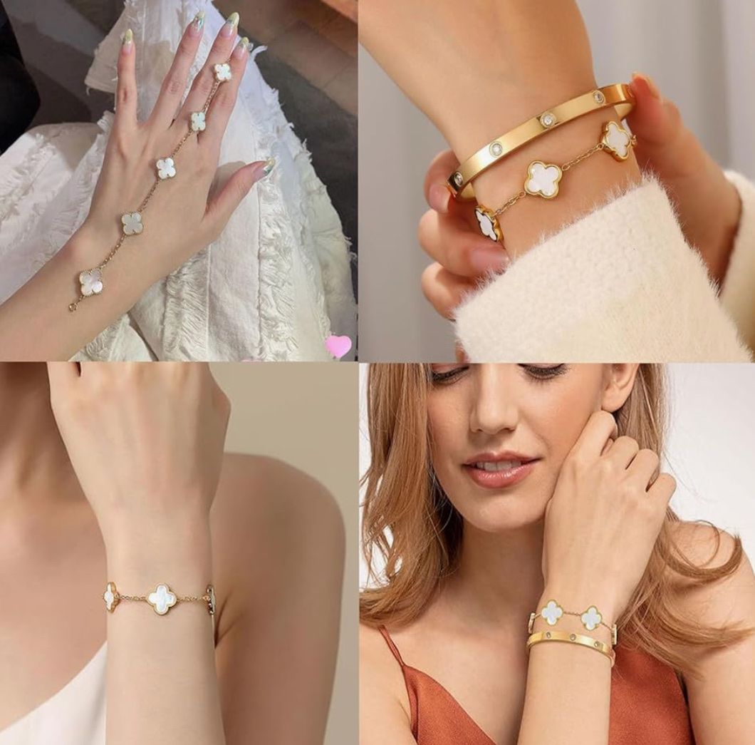 Sonstiger Schmuck: 18K Vergoldet Vierblättrige Schmuck Set – Neu und originalverpackt aus Hemmental von BlingBling1 2