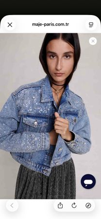 Wunderschöne Jeansjacke von Maje Paris mit Strass/ungetrage