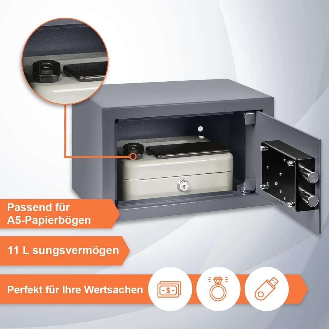 Tresor: Home Tresor Safe mit Doppelbartschloss Sicherheits Safe 11L – Neu und originalverpackt aus Herisau von Zevora 2