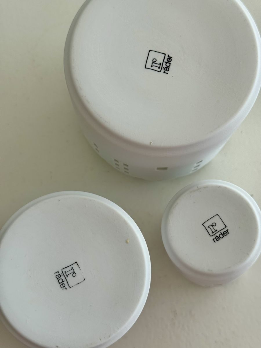 Tutte le decorazioni: 3 Lichterhäuschen von Räder weiss rund – Usato da Deitingen venduto da one2you 1