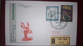Swissair Wien -Manila 02.04.1974