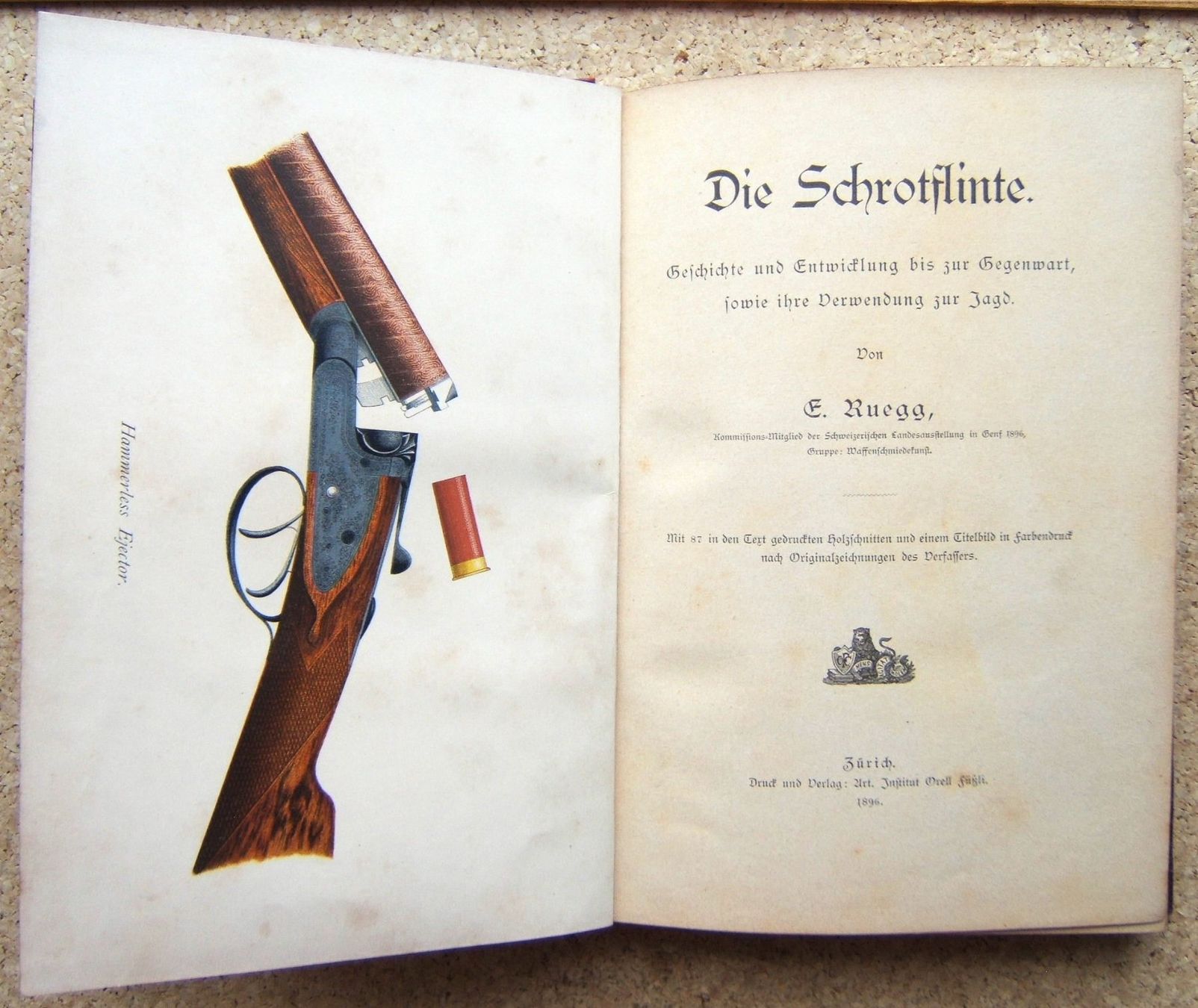 Livres: BUCH "DIE SCHROTFLINTE" VON E. RUEGG - 1896 – D'occasion à Brunnen par Nonne04 2