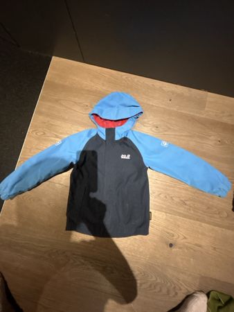 Kinder Regenjacke Jack Wolfskin blau dunkelblau gut