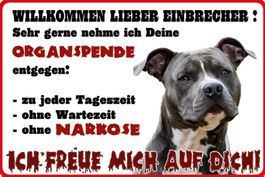 Blechschild-WILLKOMMEN LIEBER EINBRECHER