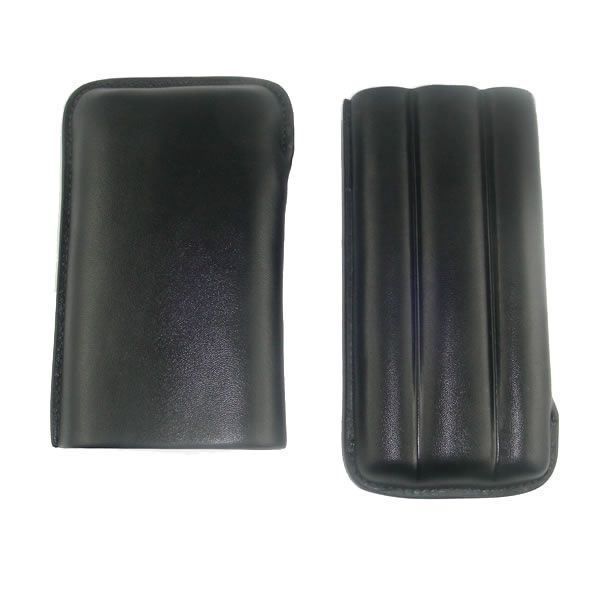 Altri Prodotti per fumatori: Zigarren-Etui Rindsleder schwarz 3 DC – Nuovo e nell'imballaggio originale da Schmerikon venduto da Fuse4 1