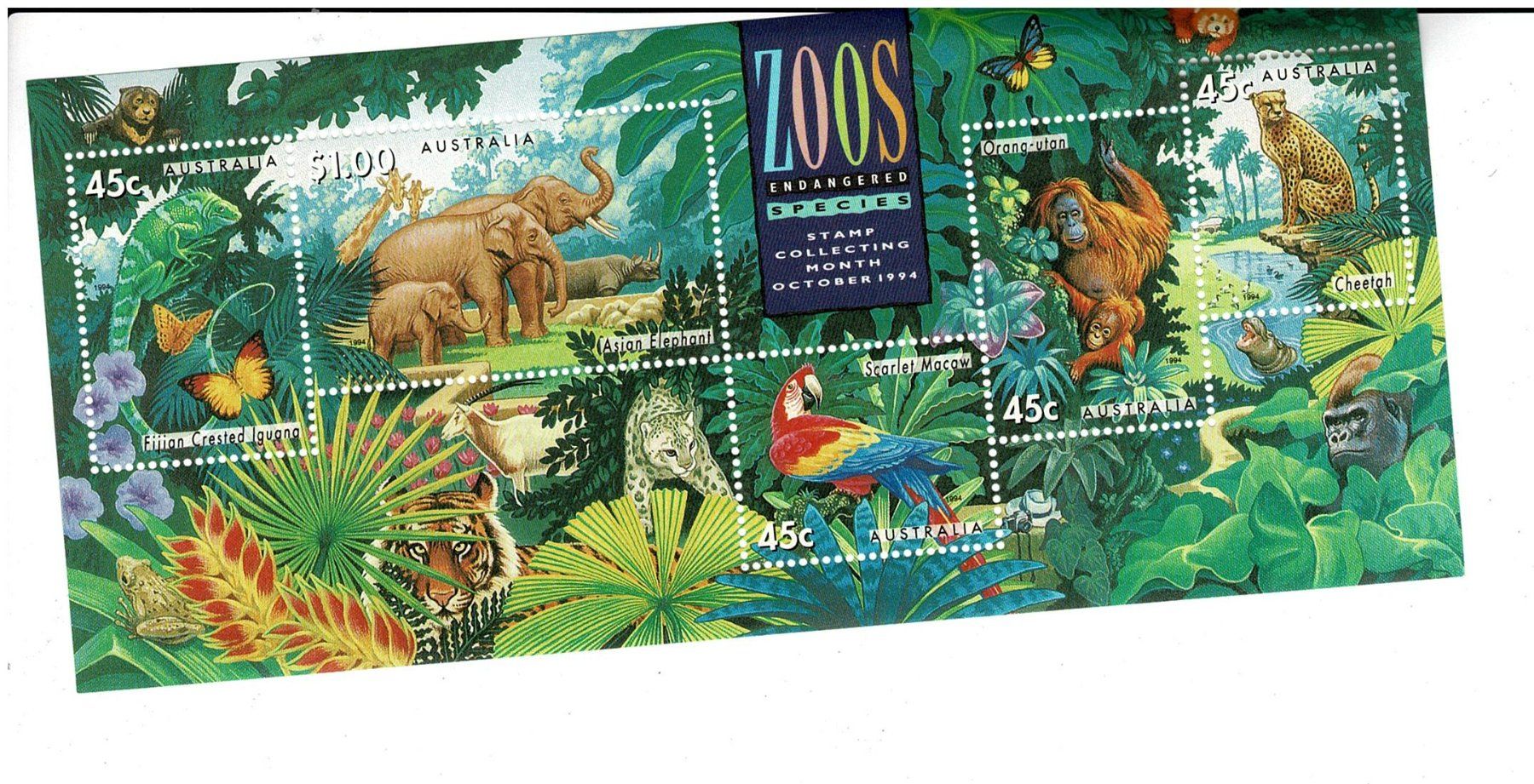 Tutti i francobolli: Zoos bedrohte Arten 1 KB ** – Nuovo (secondo la descrizione) da Lausanne venduto da Whorvath