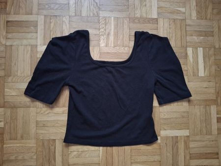 T-shirt Dazy noir col carré taille M