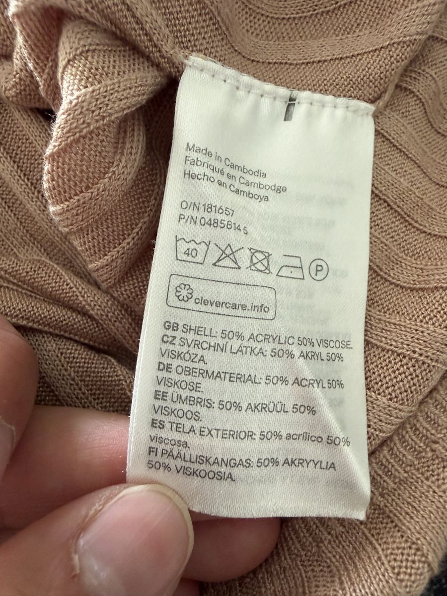 H&M Maglioni & Felpe: H&M Feinstrickpullover Beige Gr. S Longsleeve Langarmshirt – Usato da Glattpark(Opfikon) venduto da neu_z6sm 6