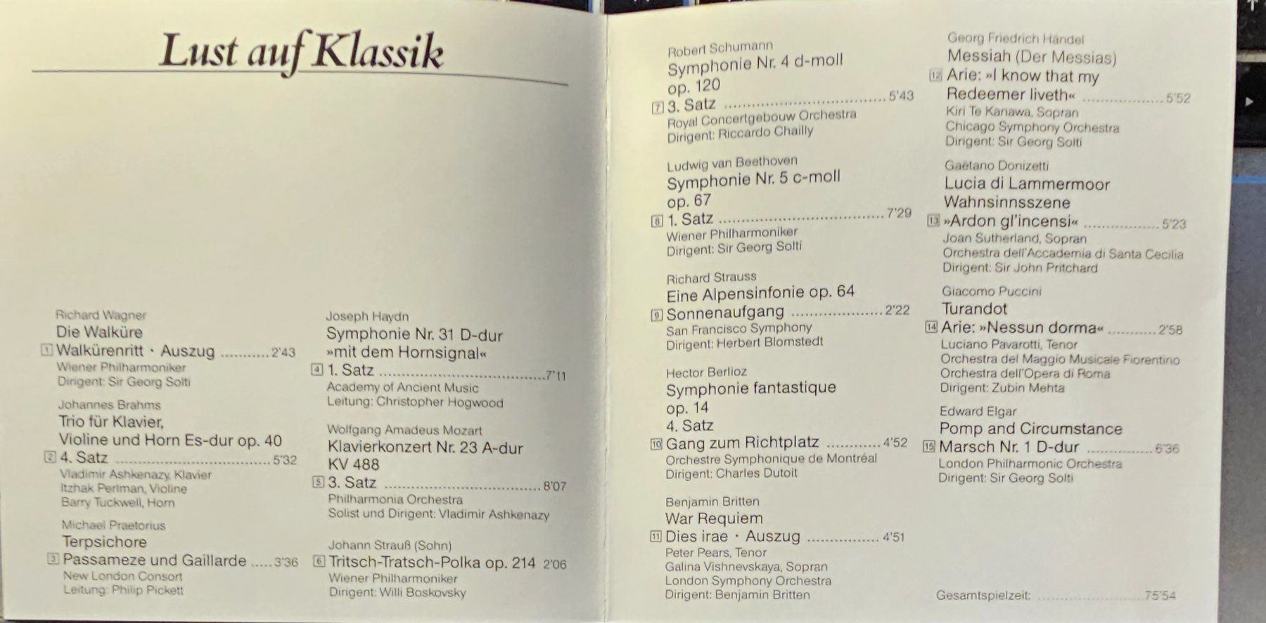 CDs: Various – Lust Auf Klassik – Gebraucht aus Wahlen b. Laufen von Cg10 1