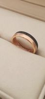 Ring Rotgold Au750 (18k) mit Carbon Aussenring, Grösse 58.5