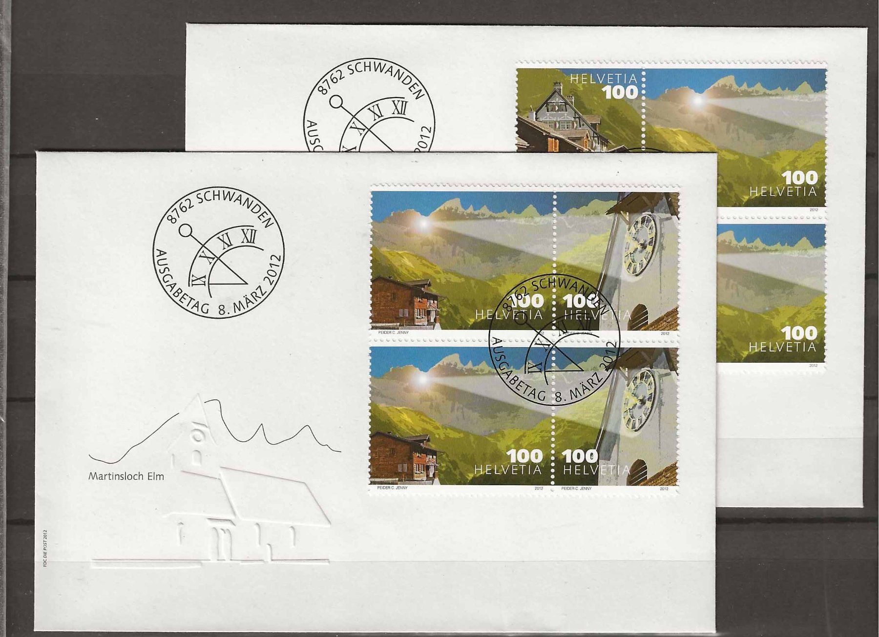 Tutti i francobolli: F1417 - 2 FDC Martinlosch B4 – Nuovo e nell'imballaggio originale da Trélex venduto da Phil_Albert