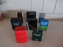 8   Alt Herren Miniatur  EDT Bottle Flacons Sehr Selten