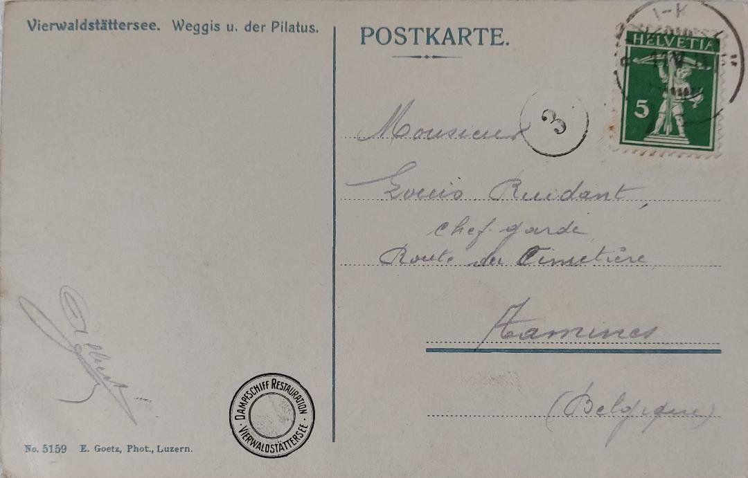 Ansichtskarten: WEGGIS  und der Pilatus - Dampfschiff – Gebraucht aus Delémont von Domdom1 1
