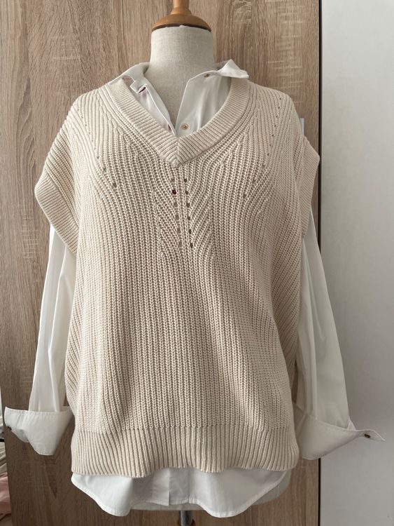 Herren Strickweste Baumwolle - V-Ausschnitt Ärmellos