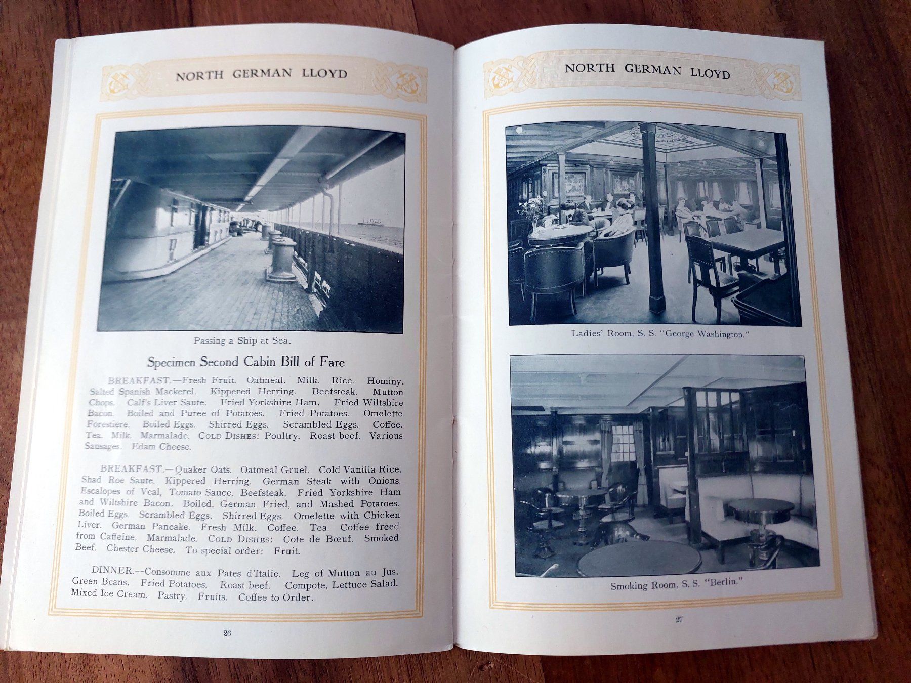 Bücher: North German Lloyd - Schiffsprospekt - Second Cabin – Gebraucht aus Schönenwerd von Steidi 6