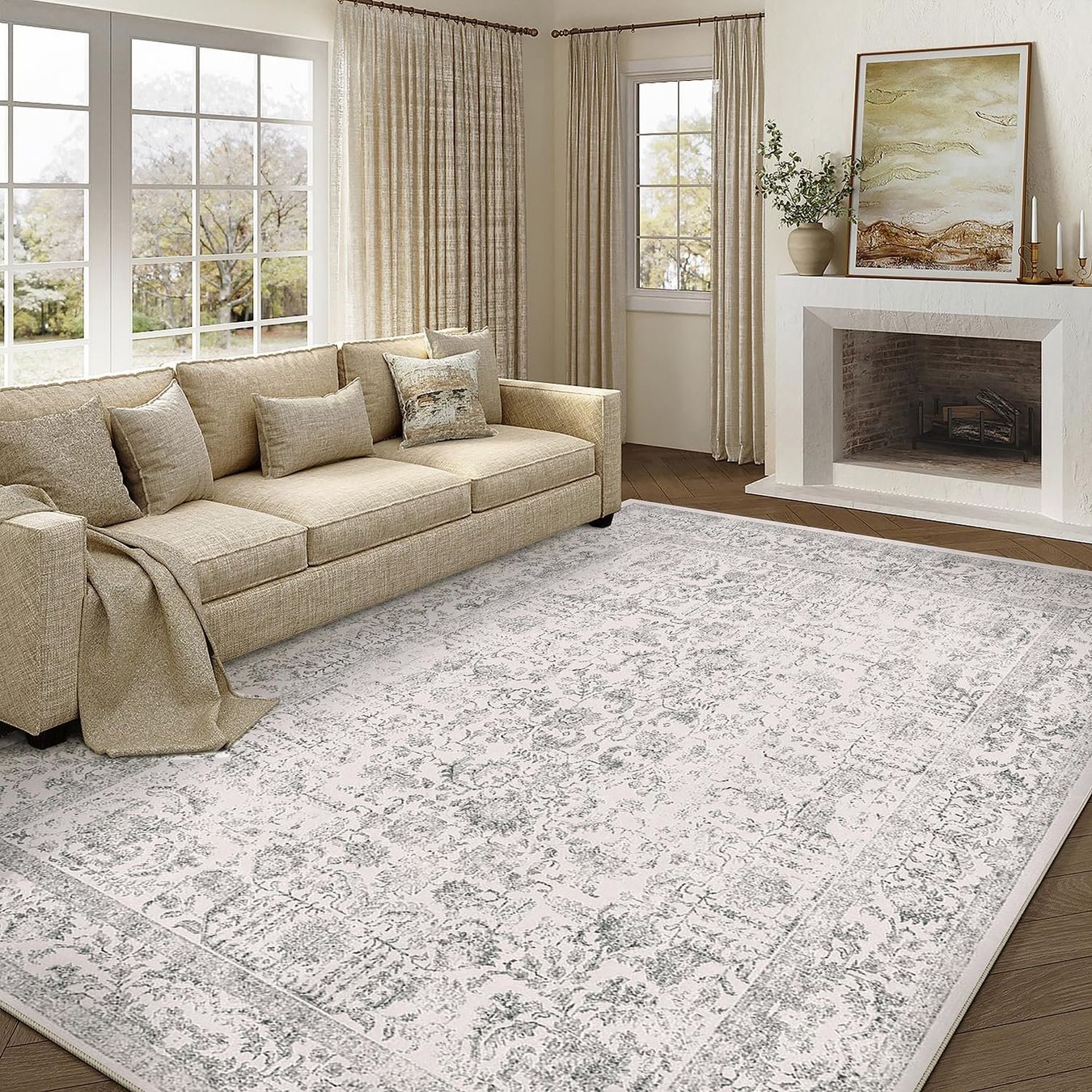 Vintage Teppich 240x300 cm grau waschbar rutschfest (Neu und originalverpackt) in Dietikon für CHF 179 – mit Lieferung auf Ricardo kaufen