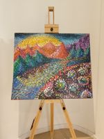 Acrylic Painting "Sunset at another planet" 50 cm x 60 cm