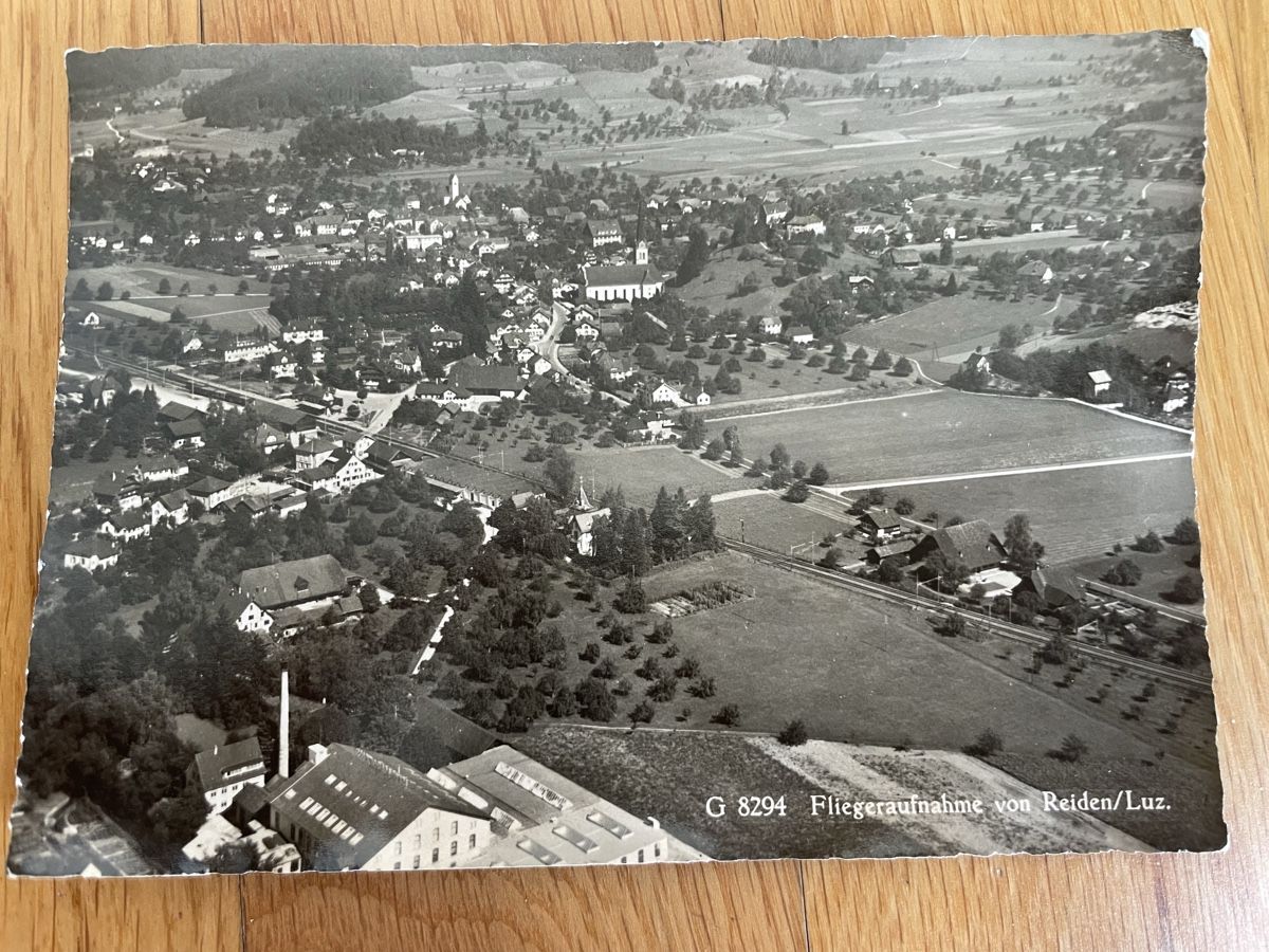 Cartoline postali: Ansichtskarte Reiden Luzern Luftbild ca. 1955 – Nuovo (secondo la descrizione) da Zürich venduto da Sansol79