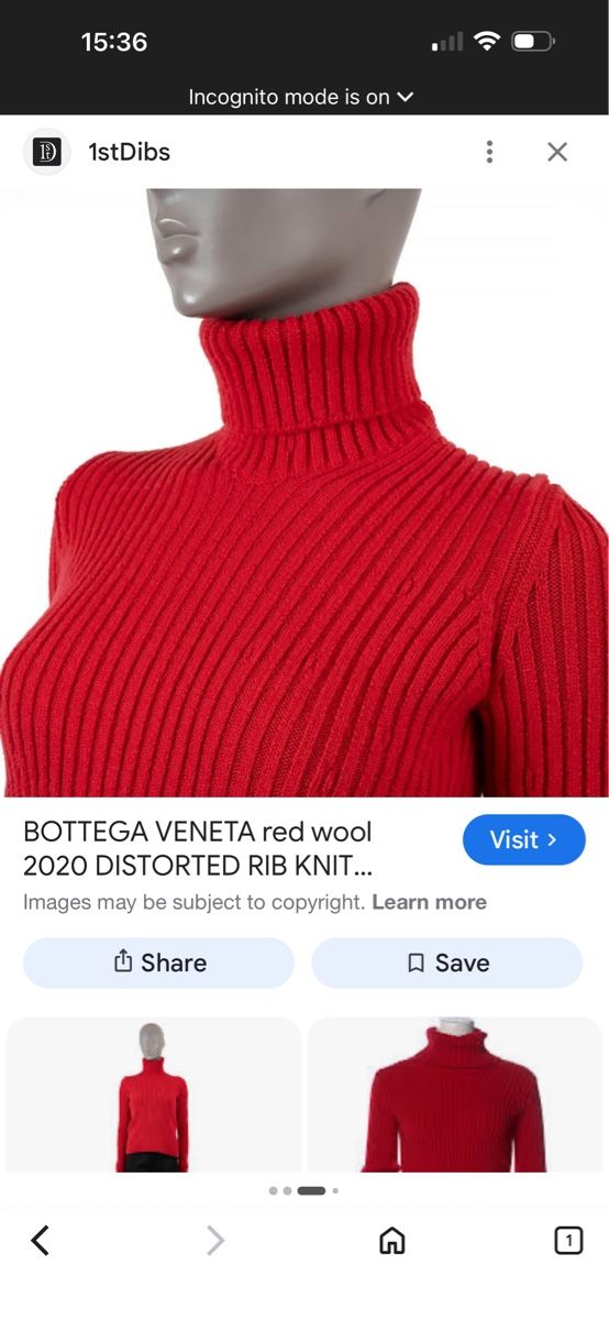 Bottega Veneta Maglioni & Felpe: Bottega Veneta Red Wool Turtleneck Size S Fall 2020 – Nuovo (secondo la descrizione) da Geneve venduto da iri_dr5s 5