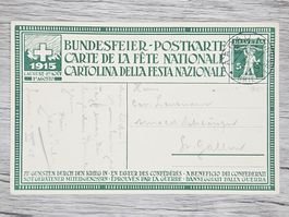 CL16 Carte Postale + Timbre Suisse 1915