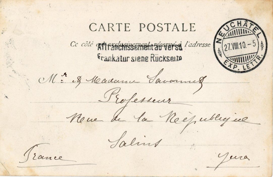 Cartoline postali: Les Pargots   NE     en 1910 – Usato da Brig venduto da Valcards54 1