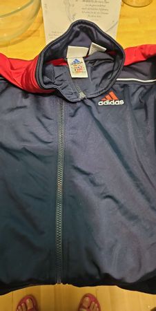Adidas Trainingsjacke Dunkelblau Rot Grösse L
