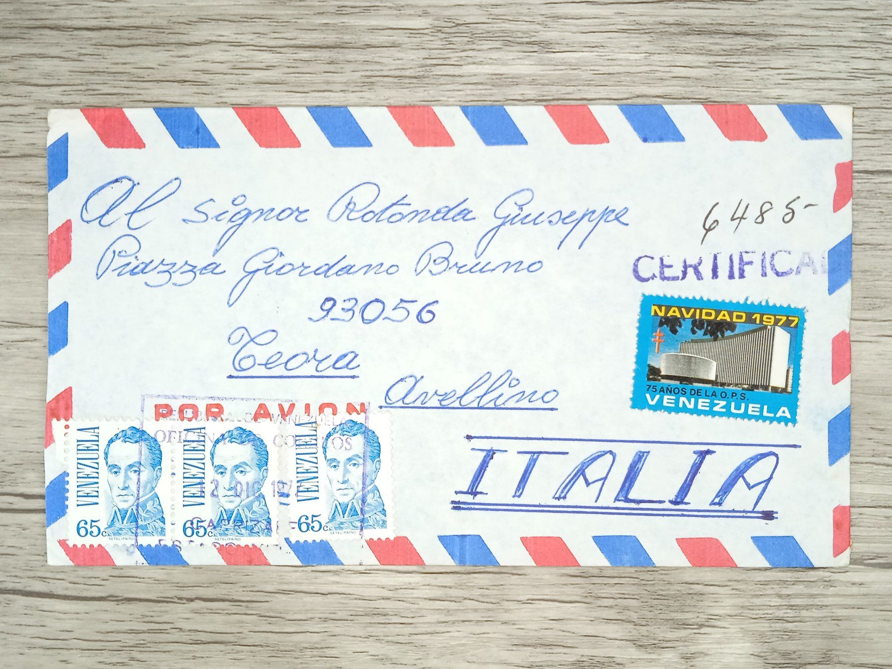 Tutti i francobolli: TR100 Enveloppe + Timbre Venezuela 1977 – Usato da Cousset venduto da Patrick_Collections