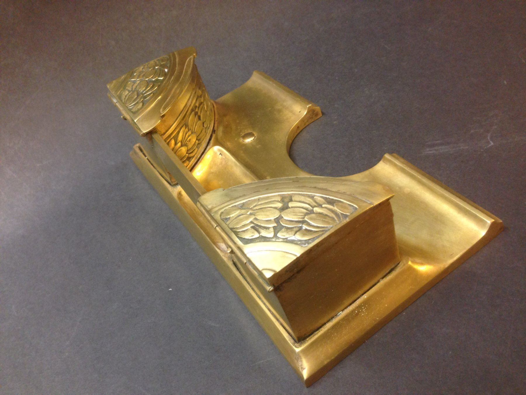 Sonstige Antiquitäten & Kunst: Antikes Jugendstil Messing Tintenfass – Gebraucht aus Schaffhausen von vintageville 6