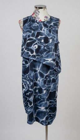Noisy May Kleid Gr. XL  Blau Sommerkleid Wasser-Look 🌊