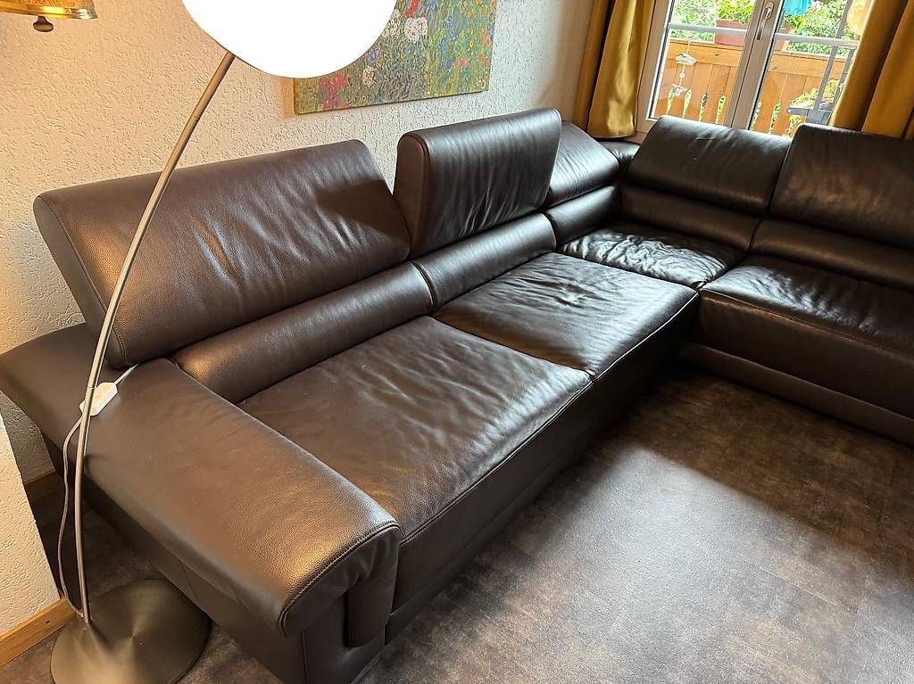 Sofas: Sofa Echtleder Espressobraun – Gebraucht aus Rüegsauschachen von flo.93 1