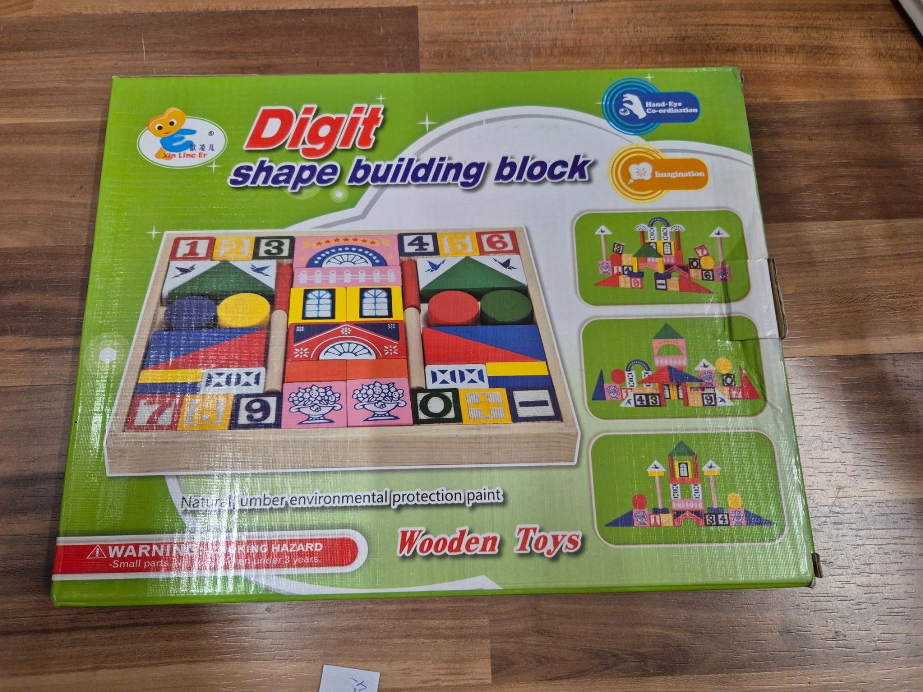 Giocattoli: Digit Shape Holzbausteine, Lernspielzeug B16 – Usato da Schwarzenburg venduto da Flamingo07 1