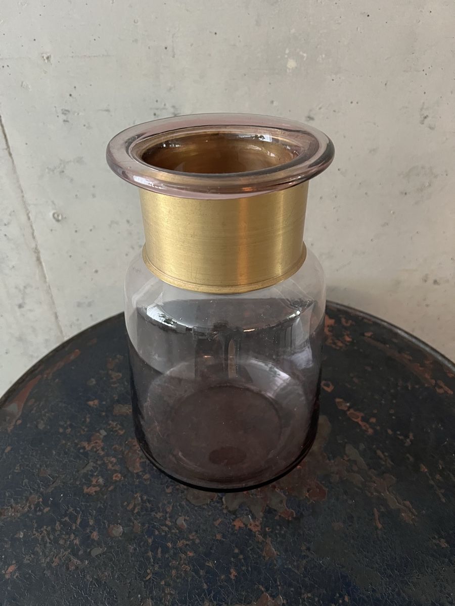 Vasi & Recipienti: Mungeblasene Vase mit Messingring – Usato da Wabern venduto da La-Vitrine 3